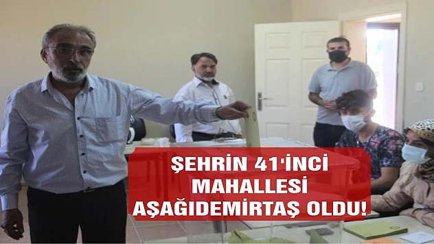 Aşağıdemirtaş Mahalle Oldu!