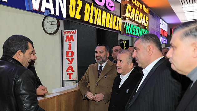 Vali Hatipoğlu ile Başkan Şerifoğulları'ndan terminal esnafına ziyaret