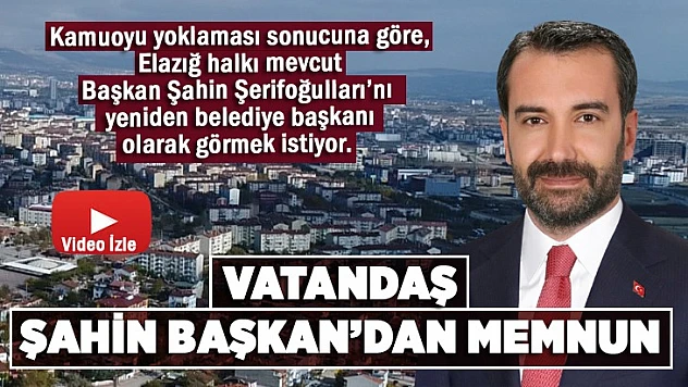 Vatandaş Şahin Başkan'dan Memnun
