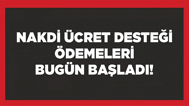 'Nakdi Ücret Desteği' ödemeleri bugün başladı