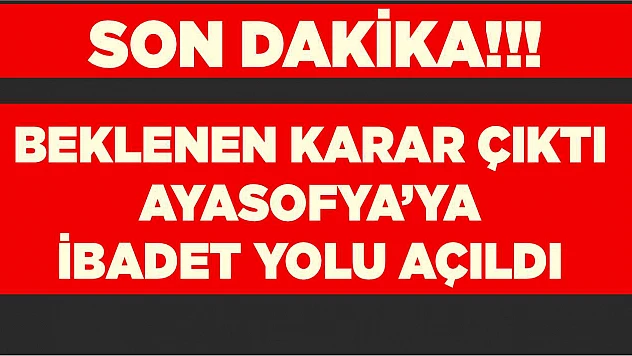 Beklenen karar çıktı!