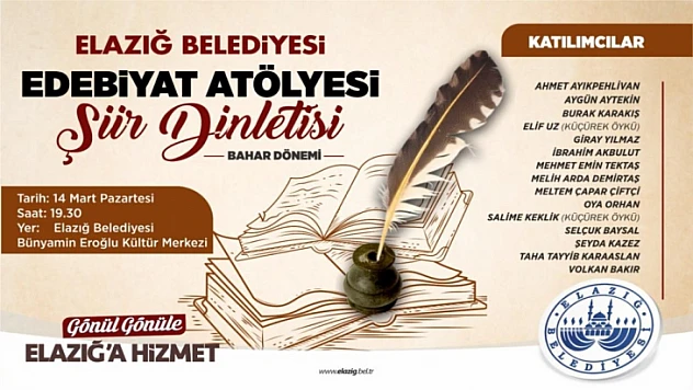 Yazarlık Atölyesi katılımcılarından şiir dinletisi