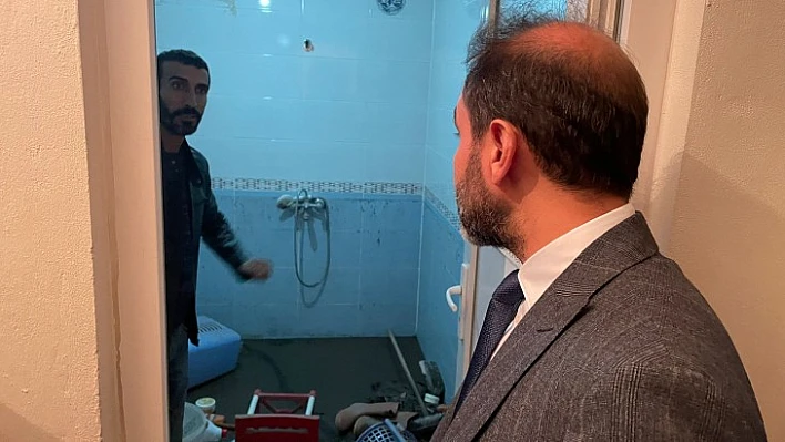 Başkan Duran'dan evleri zarar gören ailelere ziyaret