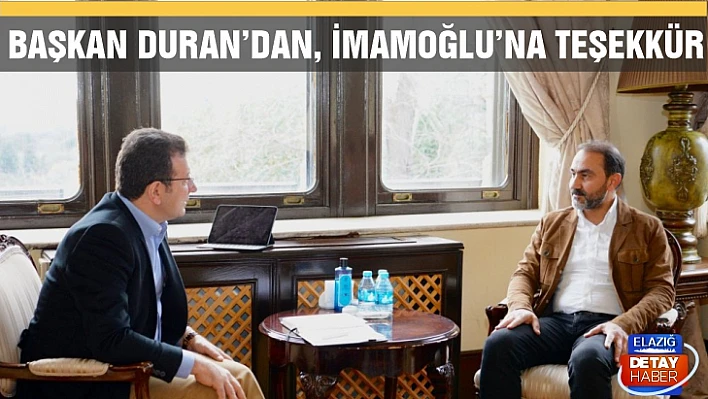 Başkan Duran'dan İmamoğlu'na teşekkür