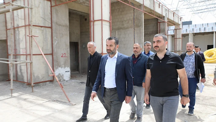 Başkan Şerifoğulları, yeni terminal binası inşa çalışmalarını inceledi