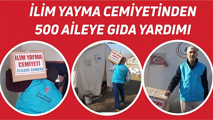 İlim Yayma Cemiyetinden 500 Aileye Gıda Yardımı