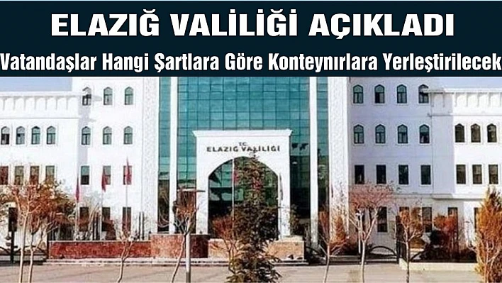 Vatandaşlar Hangi Şartlara Göre Konteynırlara Yerleştirilecek?