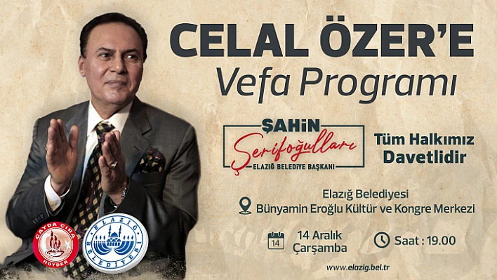 Elazığ Musikisinin üstatlarından Celal Özer'e vefa