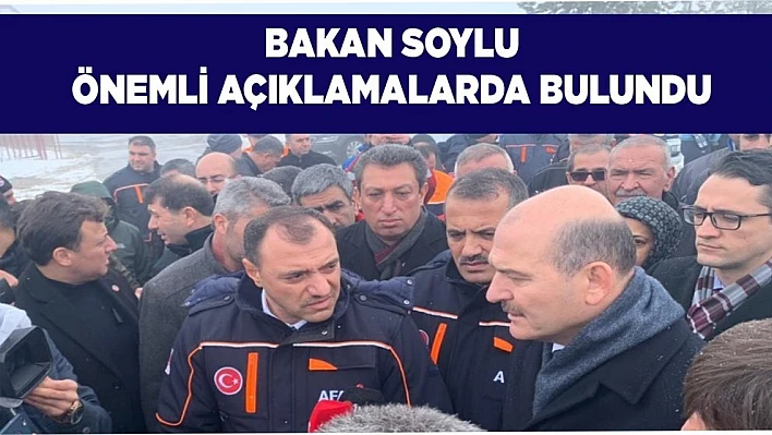 Bakan Soylu Depremle İlgili Önemli Açıklamalarda Bulundu​​​​​​​