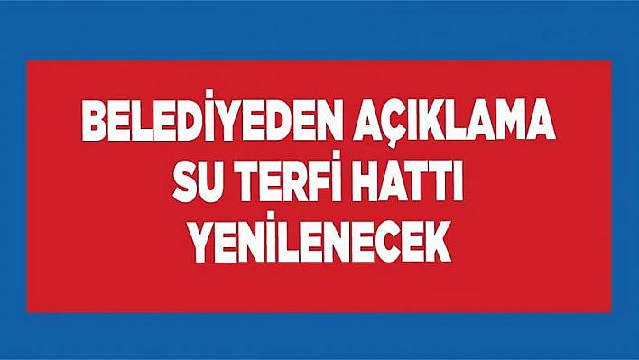 Belediyeden Açıklama