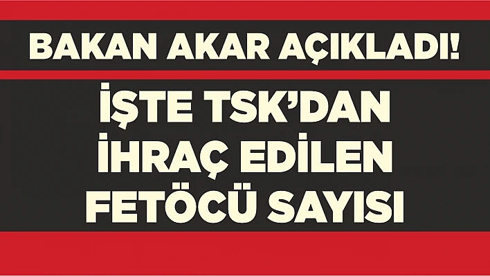 TSK'dan ihraç edilen FETÖ'cü sayısı