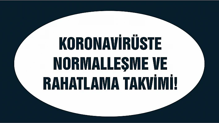 Koronavirüste Normalleşme ve Rahatlama Takvimi!