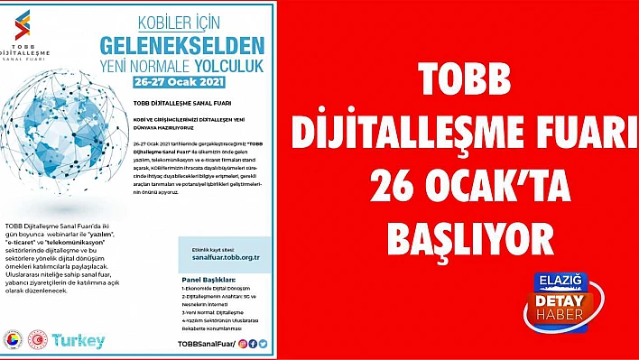 TOBB Dijitalleşme Fuarı 26 Ocak'ta Başlıyor
