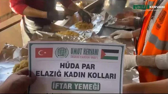 HÜDA PAR Elazığ Kadın Kolları'ndan Gazze'de bin kişilik iftar yemeği
