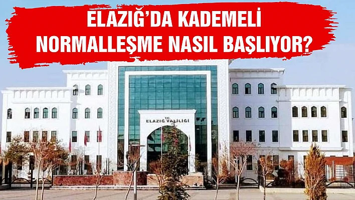 Elazığ'da Kademeli Normalleşme Nasıl Başlıyor?