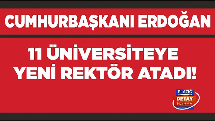 Cumhurbaşkanı Erdoğan, 11 üniversiteye yeni rektör atadı!