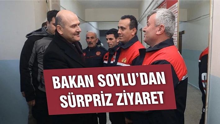 İçişleri Bakanı Soylu Elazığ İtfaiyesi'ni Ziyaret Etti