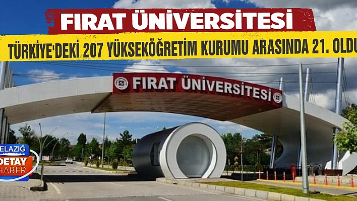 FÜ Türkiye'deki 207 Yükseköğretim Kurumu Arasında 21. Oldu