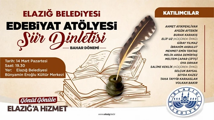 Yazarlık Atölyesi katılımcılarından şiir dinletisi 