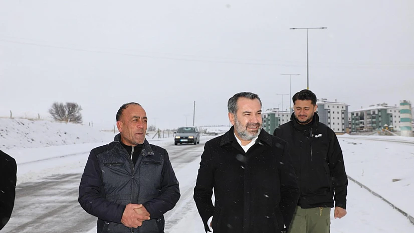 Başkan Şerifoğulları kar yağışı sonrası çalışmaları yerinde inceledi