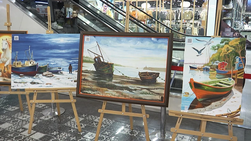 Hükümlü ve tutukluların yaptığı resimler sergilendi