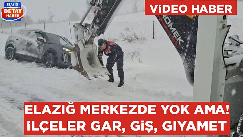 Sivrice'de mahsur kalan araçlar kurtarıldı