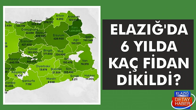 ELAZIĞ'DA 6 YILDA KAÇ FİDAN DİKİLDİ?
