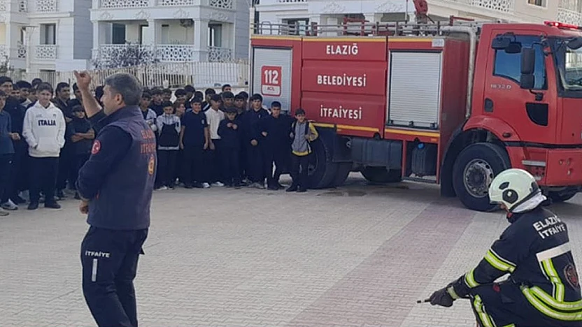 Elazığ'da öğrencilere 'Yangın Güvenliği Eğitimi'