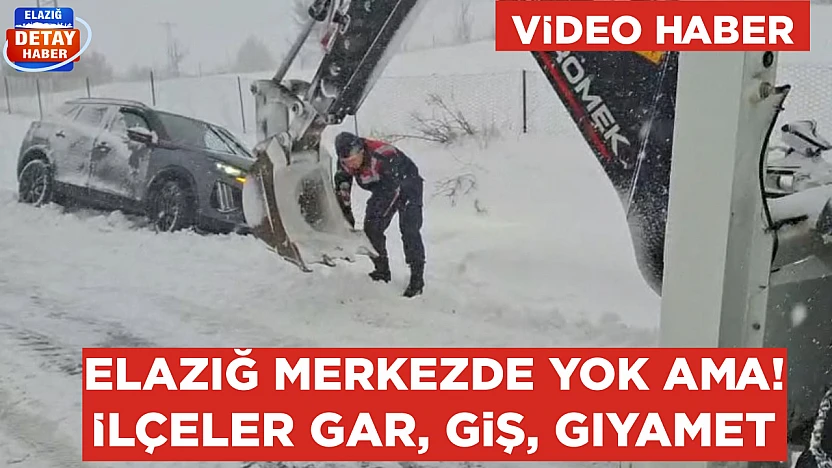 Sivrice'de mahsur kalan araçlar kurtarıldı