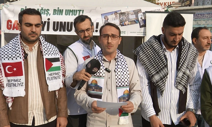 EL AKSA Platformu'nun Gazze nöbeti devam ediyor