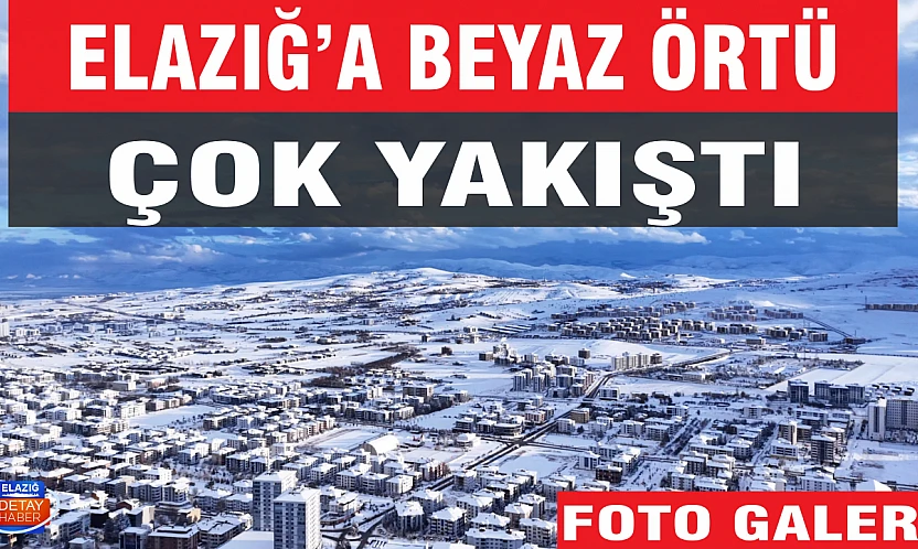 Elazığ'a beyaz örtü çok yakıştı