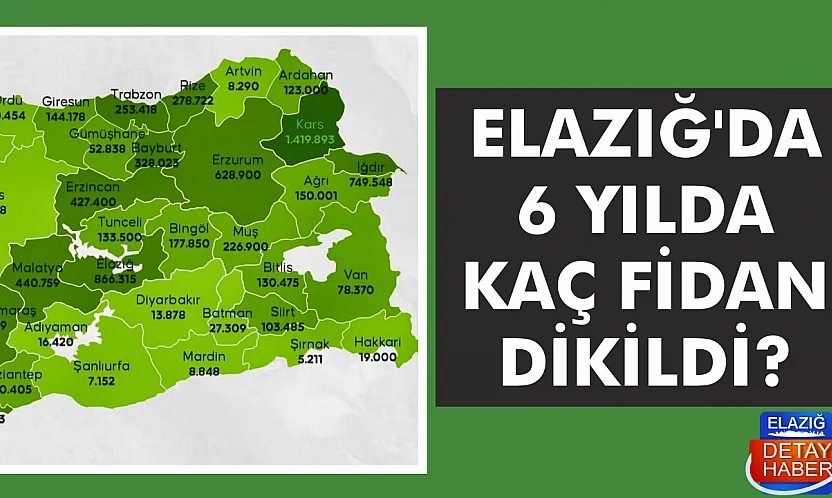 ELAZIĞ'DA 6 YILDA KAÇ FİDAN DİKİLDİ?