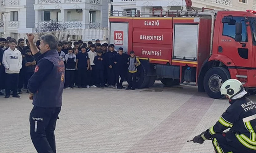 Elazığ'da öğrencilere 'Yangın Güvenliği Eğitimi'